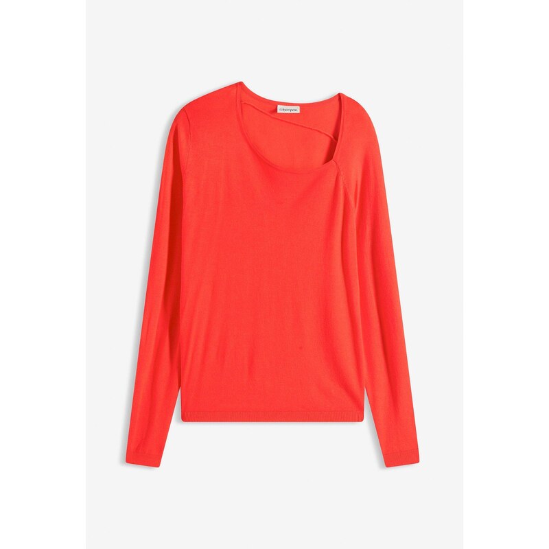 bonprix Pulóver z padavého viskózového mixu, farba červená 66048308