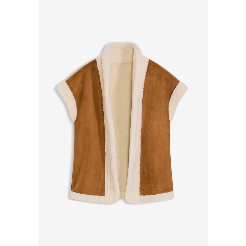 bonprix Vesta, imitácia kožušiny, farba hnedá 66048397