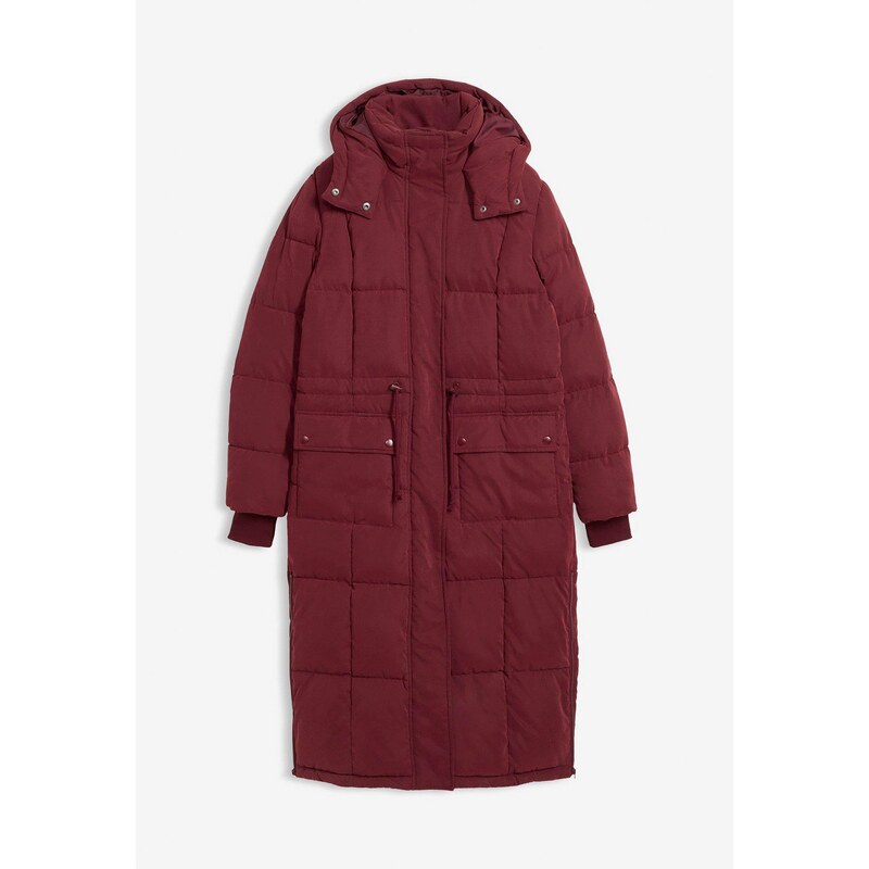 bonprix Zimný kabát s bočnými zipsmi, farba červená 66048438