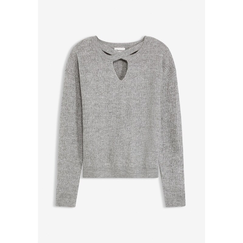 bonprix Pulóver, farba šedá 66048459