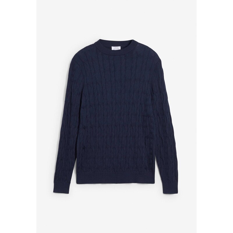 bonprix Pulóver s osmičkovým vzorom z recyklovateľnej bio bavlny, 66048494