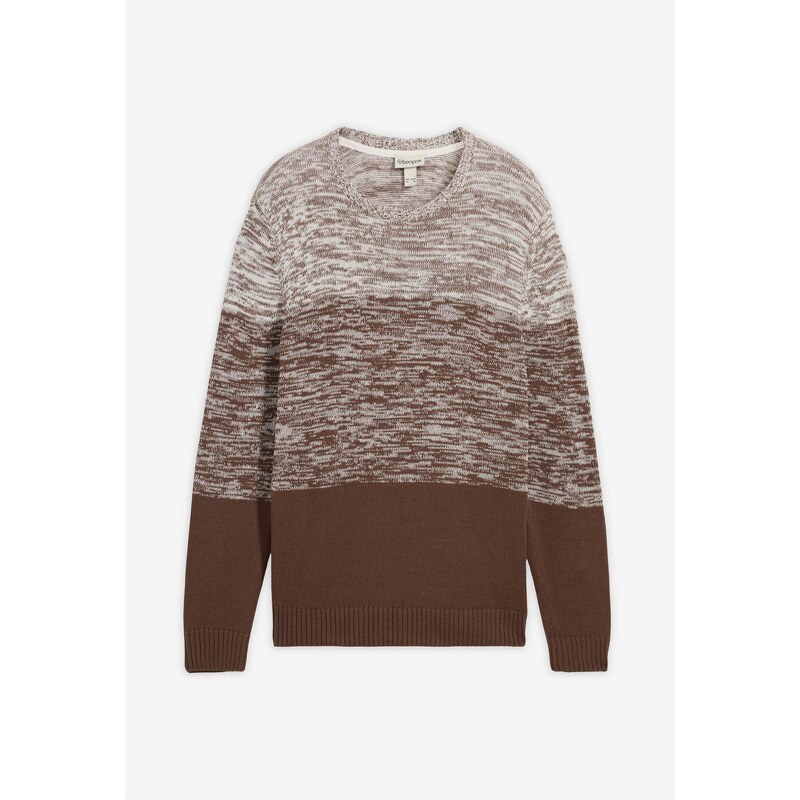 bonprix Jemne pletený pulóver s komfortným strihom a bavlnou, farba 66048504