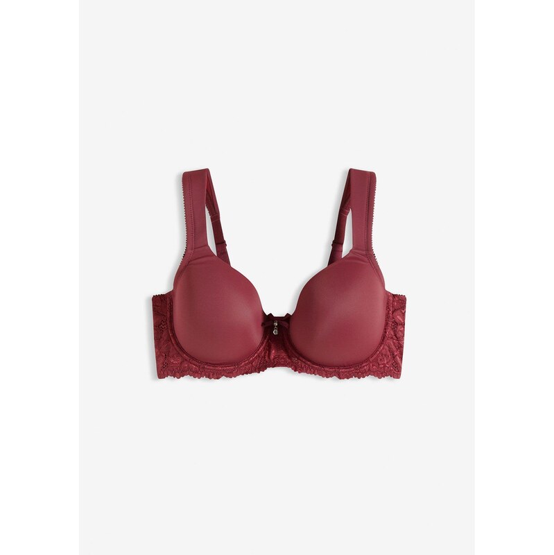bonprix Vystužená podprsenka s vystuženými ramienkami, farba červená 66048535