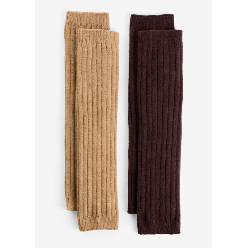 bonprix Návleky na nohy (2 ks), farba béžová 66048544