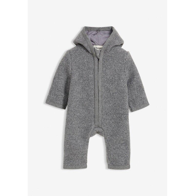 bonprix Overal vo vlnenom vzhľade, farba šedá 66048581