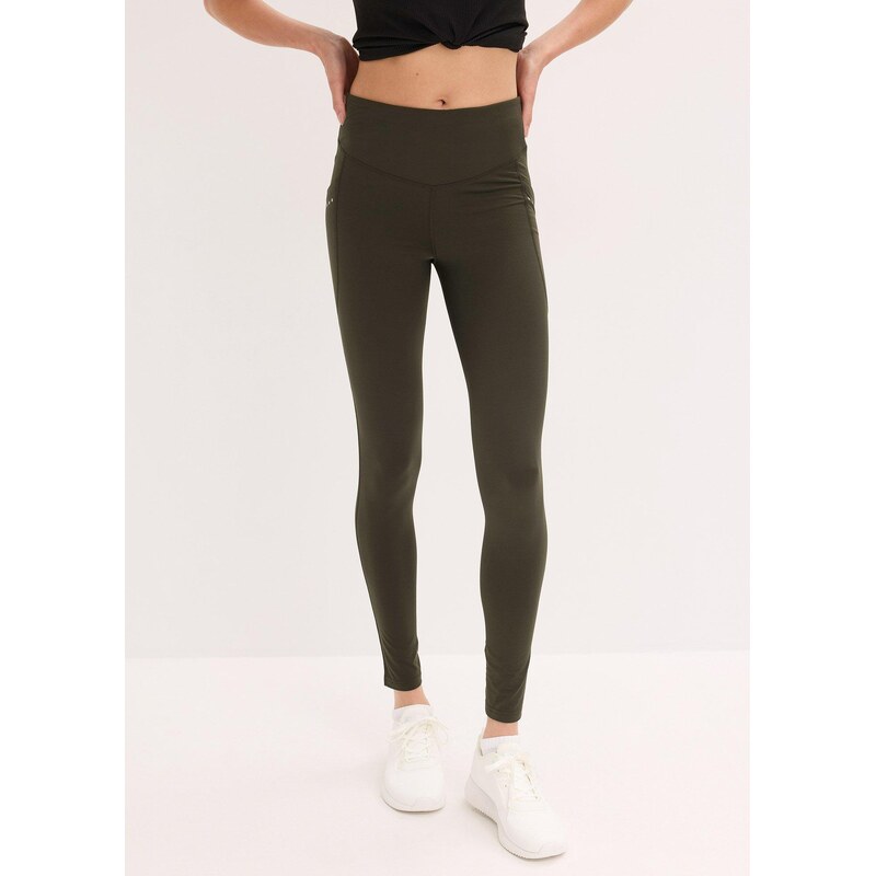 bonprix Termo legíny s reflexnými detailmi a vreckom na mobil, farba 66048123