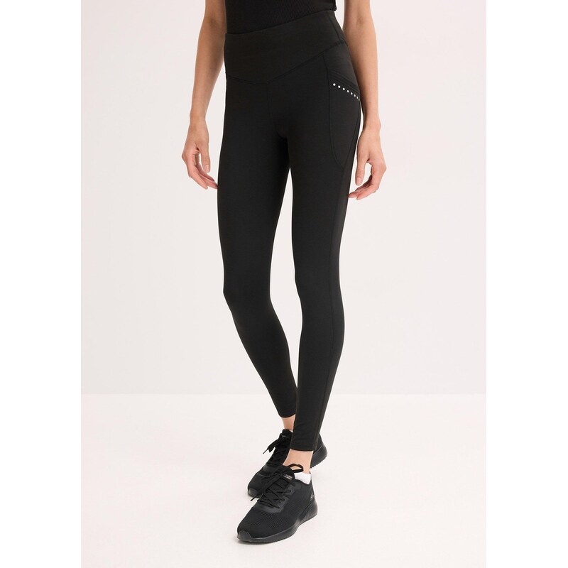 bonprix Termo legíny s reflexnými detailmi a vreckom na mobil, farba 66048122