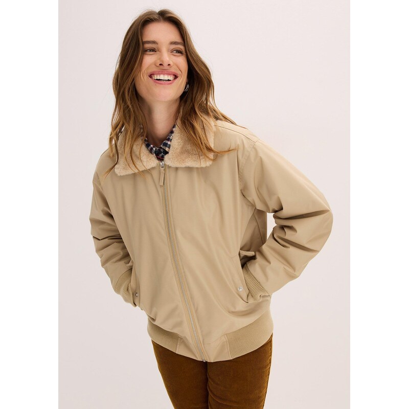 bonprix Outdoorová bunda, vatovaná, farba béžová 66048372