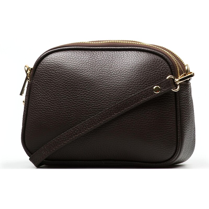 Blaire Kožená crossbody kabelka Odette hnedá 66048726