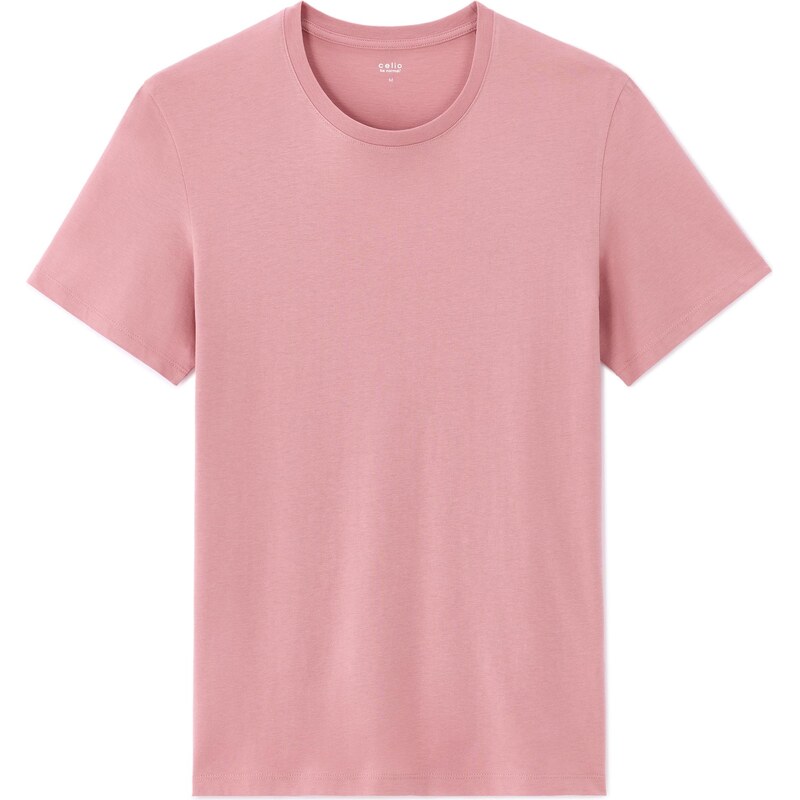 Ružové pánske basic tričko Celio Tebase 50576446