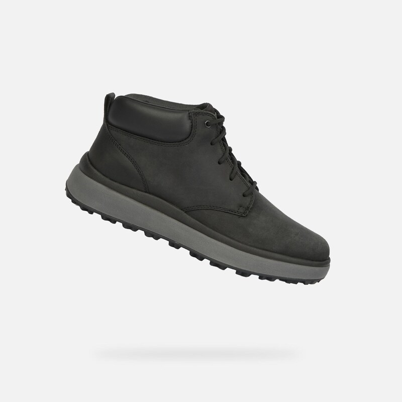 Čierne pánske členkové topánky Geox Granito + Grip 66049291