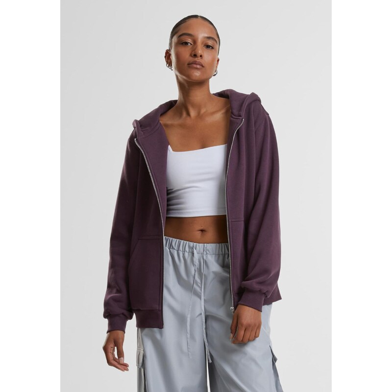 Urban Classics Tepláková bunda baklažánová 66050379