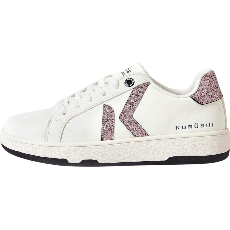 KOROSHI Nízke tenisky brokátová / tmavoružová / biela 66050394