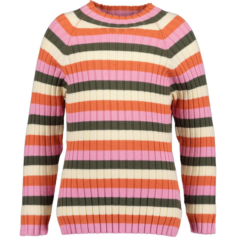 BLUE SEVEN Sveter pastelovo žltá / tmavozelená / homárová / pitaya 66050630