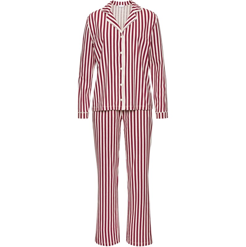 LASCANA Pyžamo červená / vínovo červená / biela 66050740