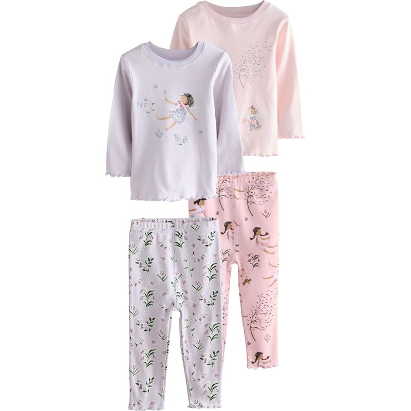 Next Pyžamo hnedá / petrolejová / pastelovo fialová / ružová 66051927