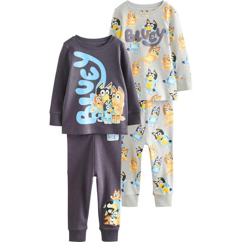 Next Pyžamo tmavomodrá / svetlomodrá / svetlosivá / oranžová 66051997