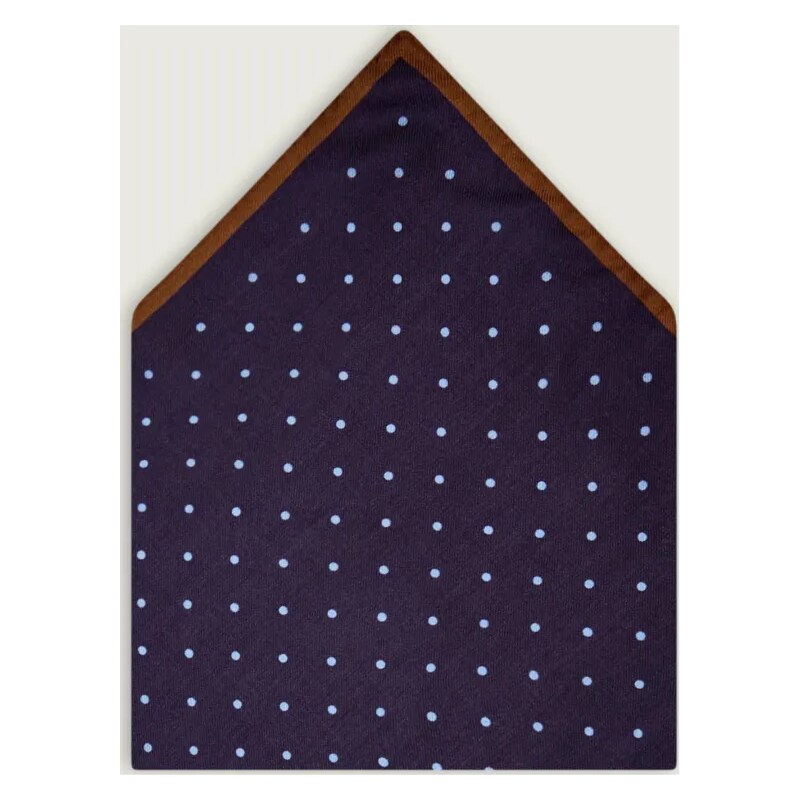 Oscar Jacobson Vlnená vreckovka do saka Dot | s prímesou hodvábu 65558722