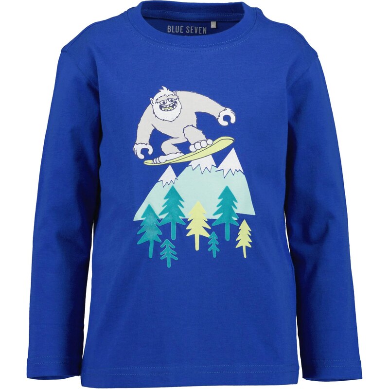 BLUE SEVEN Tričko ultramarínová / nebesky modrá / svetlosivá / biela 66052146