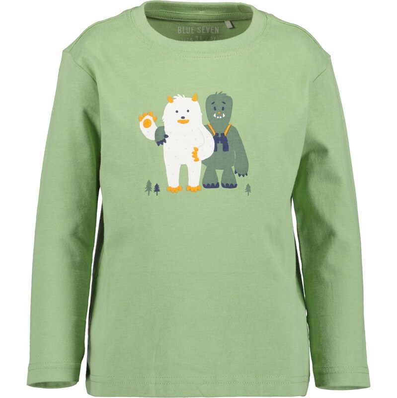 BLUE SEVEN Tričko smaragdová / svetlozelená / tmavooranžová / biela 66052147