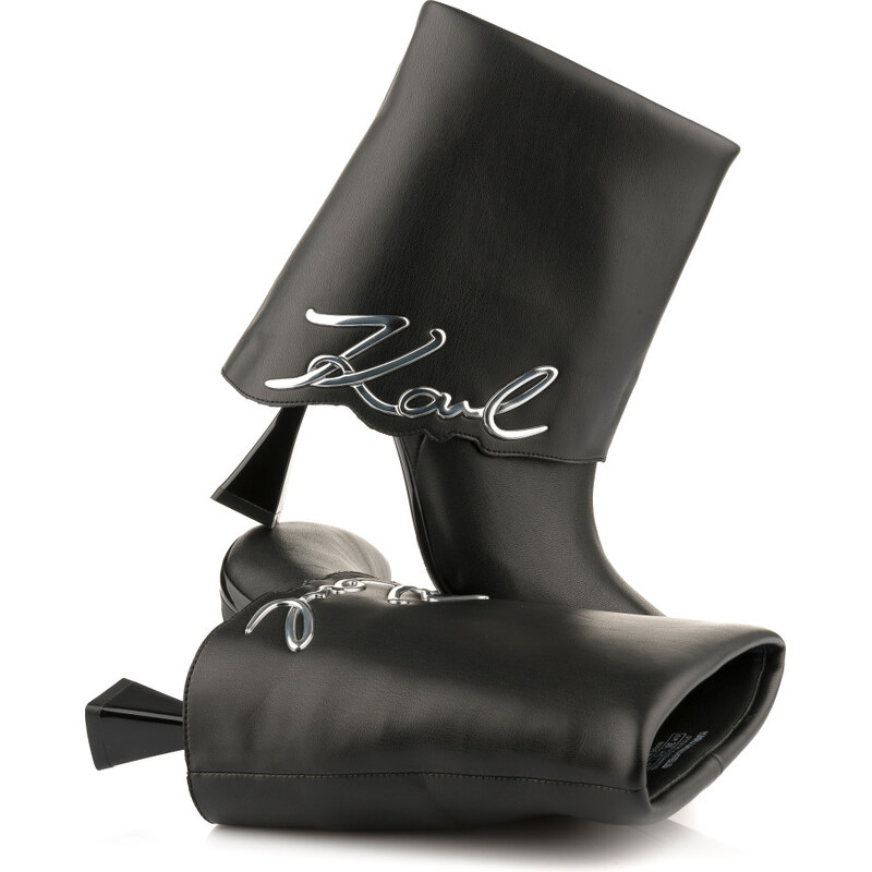 ČLENKOVÁ OBUV KARL LAGERFELD DEBUT II FOLD DOWN MIDI BOOT 67047519