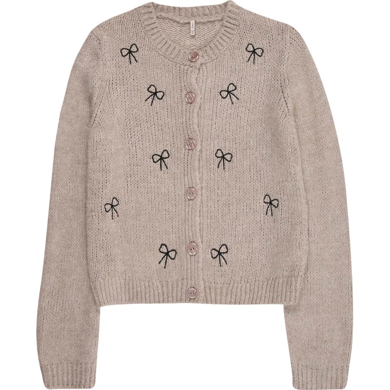 ONLY GIRLS Kardigán KOGCODY béžová / čierna 66052293