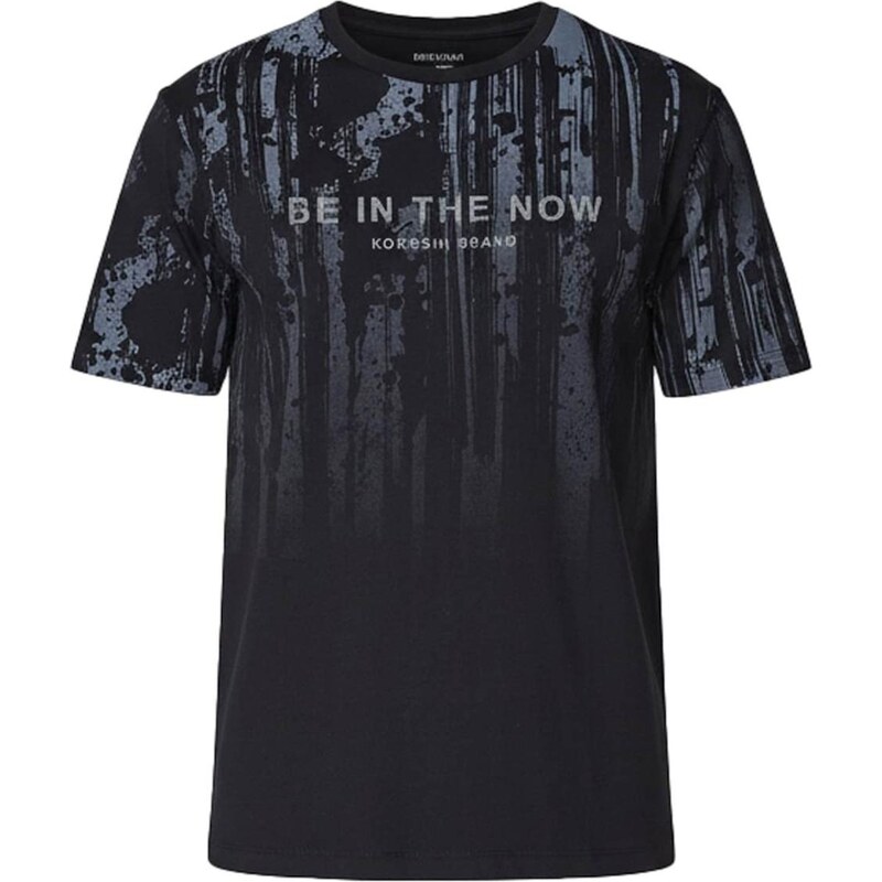 KOROSHI Tričko opálová / čierna 66052363