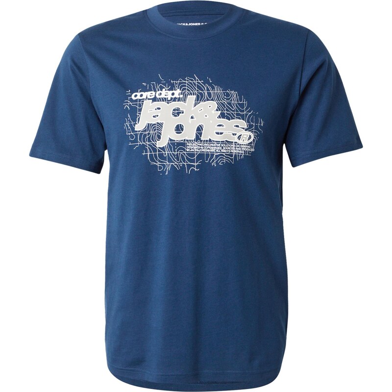 JACK & JONES Tričko JCOGRID enciánová / sivá / biela 66052423