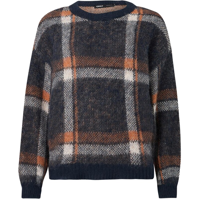 ONLY Sveter ONLMARION tmavomodrá / oranžová / biela 66052458