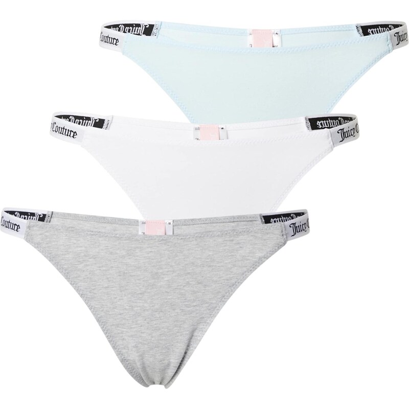 Juicy Couture Tangá pastelovo modrá / sivá / čierna / biela 66052561