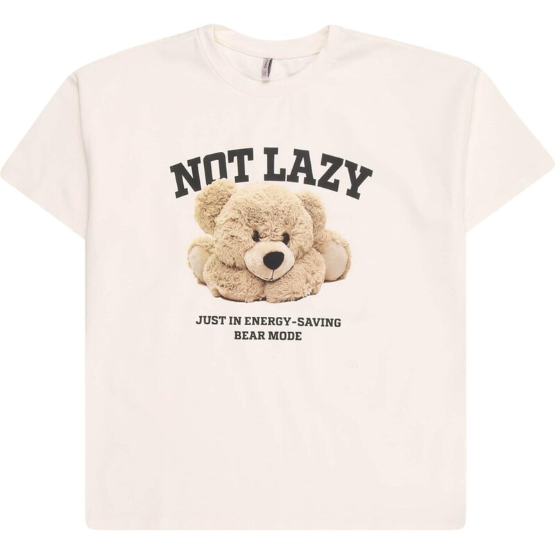 ONLY GIRLS Tričko KOGBILLIE svetlobéžová / čierna / biela 66052593