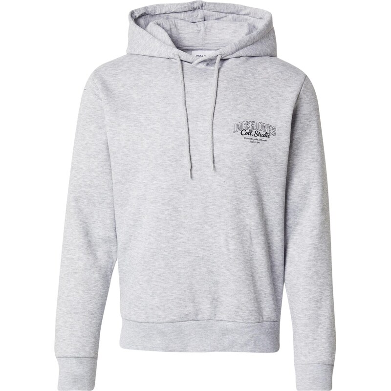 JACK & JONES Mikina JJMAKOTO sivá melírovaná / čierna 66052644