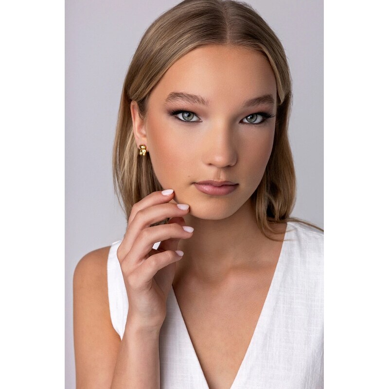 Emily Westwood Roztomilé pozlátené náušnice Medvedík Celeste 66587842