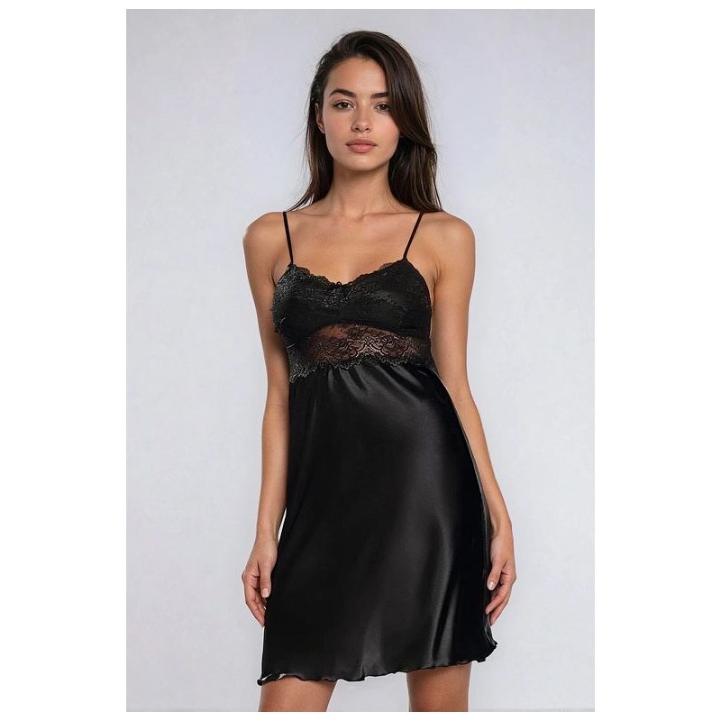 DKaren Saténová košieľka Peri čierna 33132186