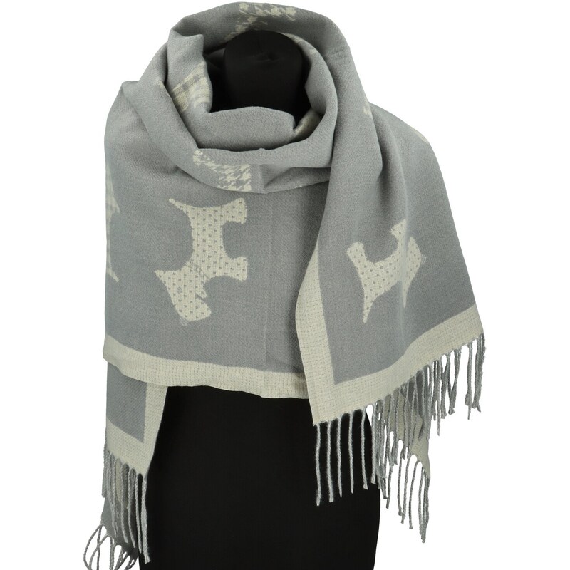 Dámsky šál svetlo šedý - Firenze Simela šedá 66077090