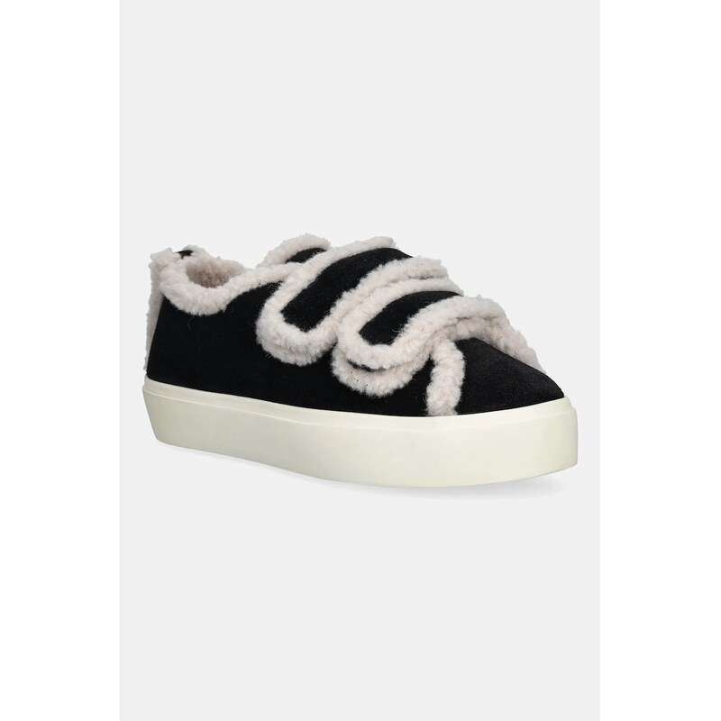Semišové tenisky Inuikii Shearling Low Velcro 64731581