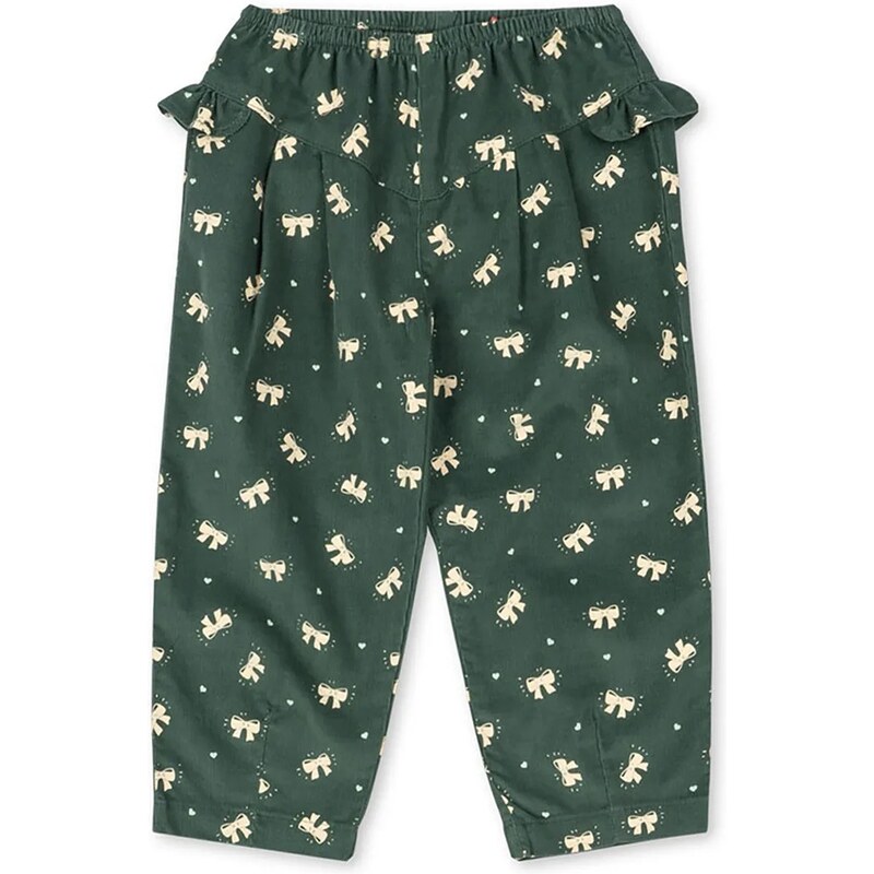 Detské bavlnené nohavice Konges Sløjd AVERY FRILL PANTS GOTS 66082878