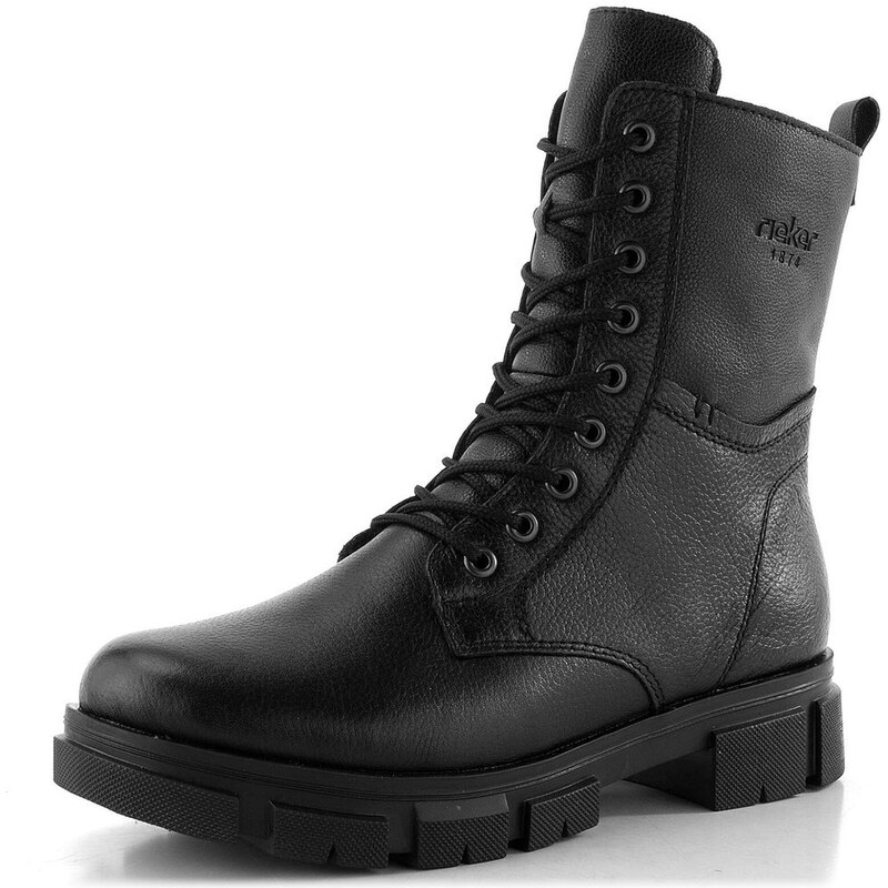 Rieker vyššia šnurovacia členková obuv čierna Y7116-00 66061159