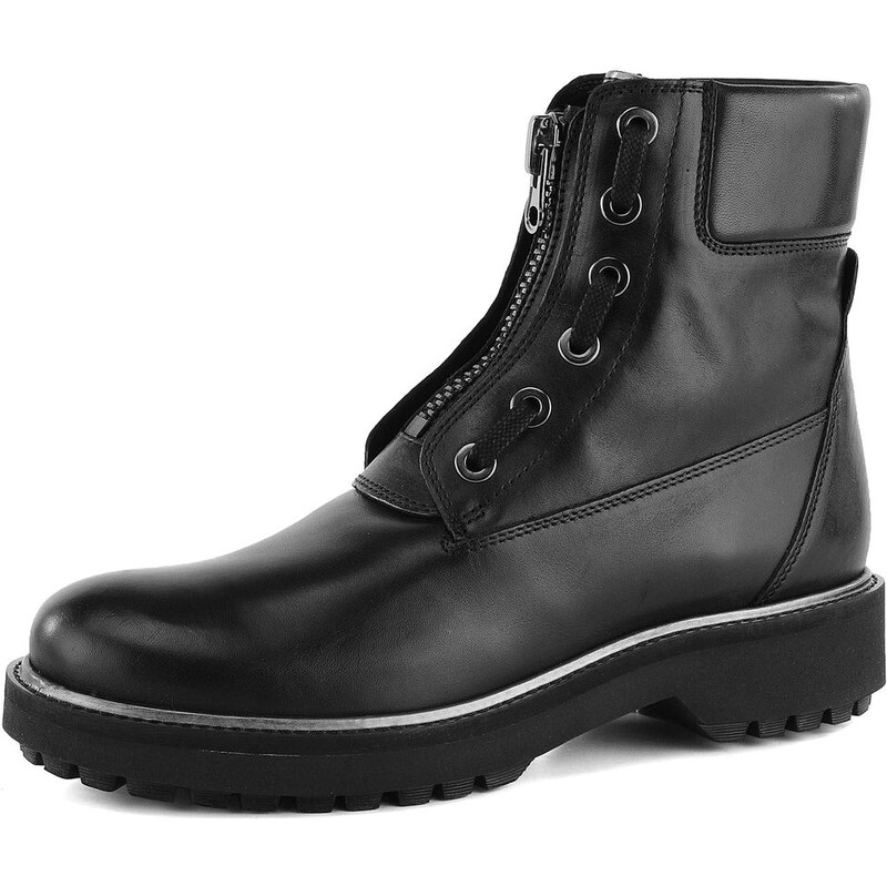 Geox členkové topánky hladké so zipsom čierne D84ACA043BN 66061185