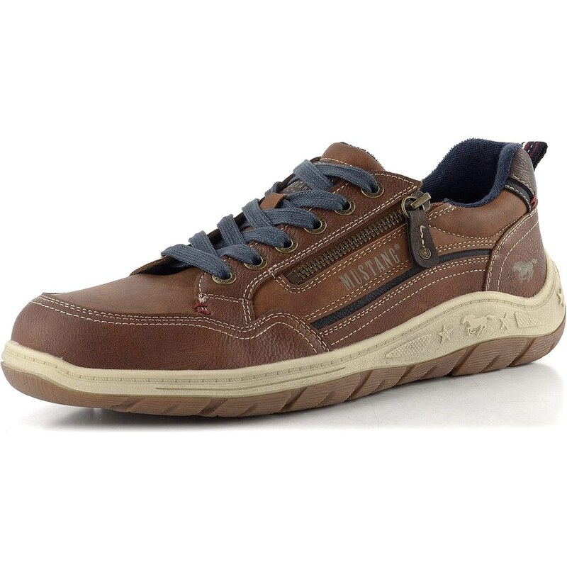 Mustang pánske poltopánky so zipsom cognac 15M0181001 66061359