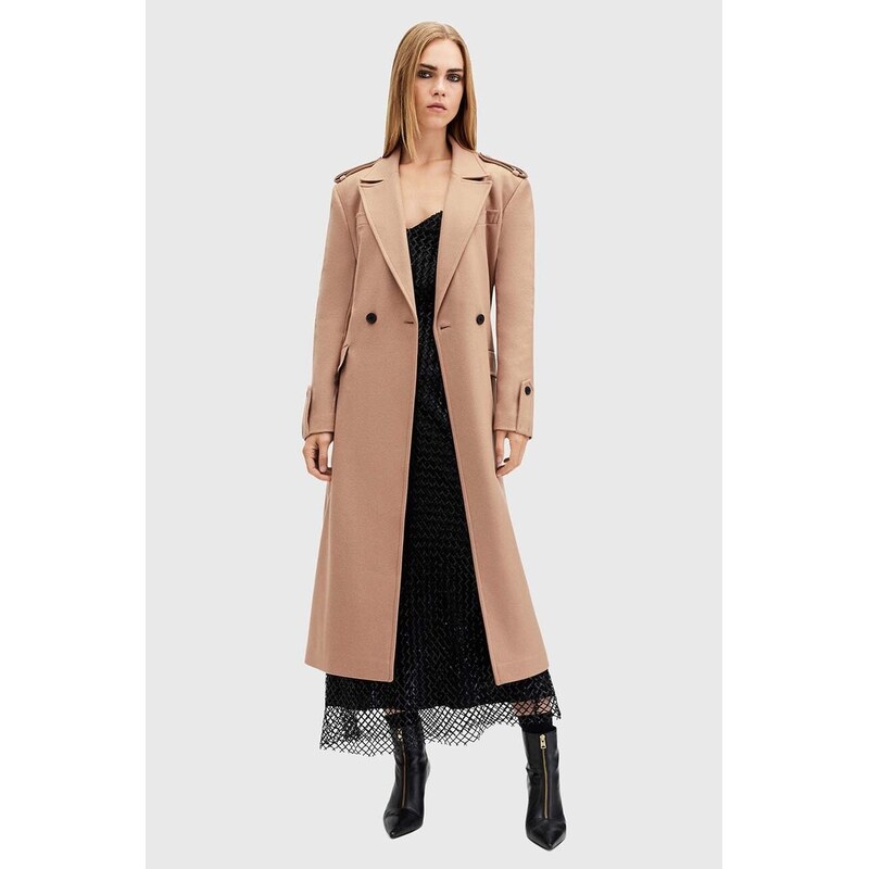 Vlnený kabát AllSaints AUGUSTA 63996155