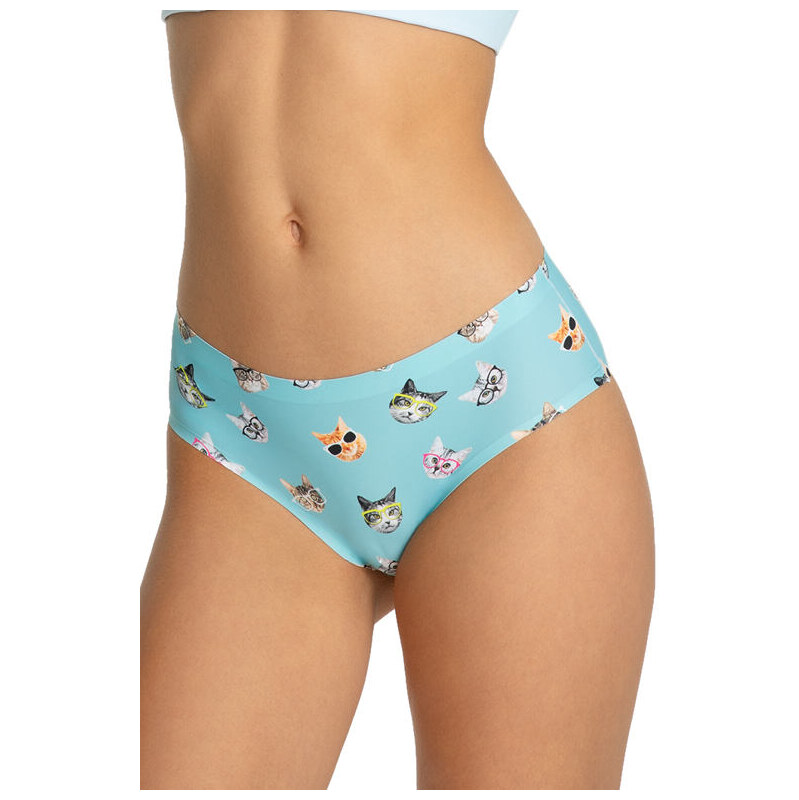 Julimex Bezšvové nohavičky Cats Simple Classic modré 66087534