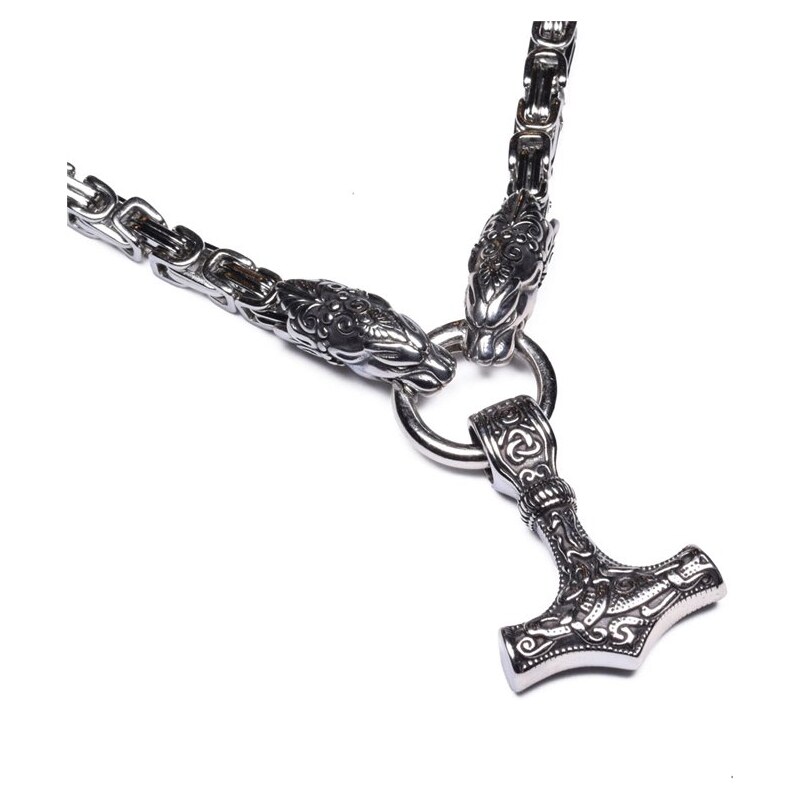 Impress Jewelry Náhrdelník z chirurgickej ocele Thorov reťaz - Mjölnir 66062479