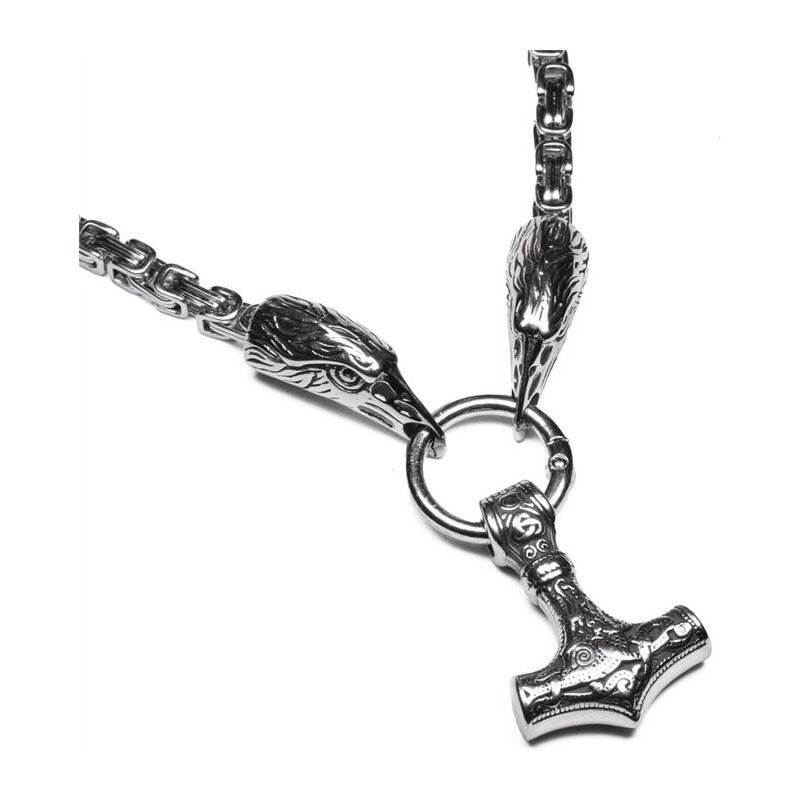 Impress Jewelry Náhrdelník z chirurgickej ocele Thorov reťaz - Mjölnir 66062478
