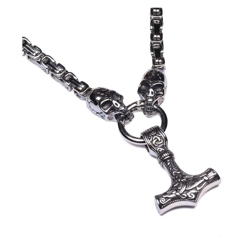 Impress Jewelry Náhrdelník z chirurgickej ocele Thorov reťaz - Mjölnir 66062480