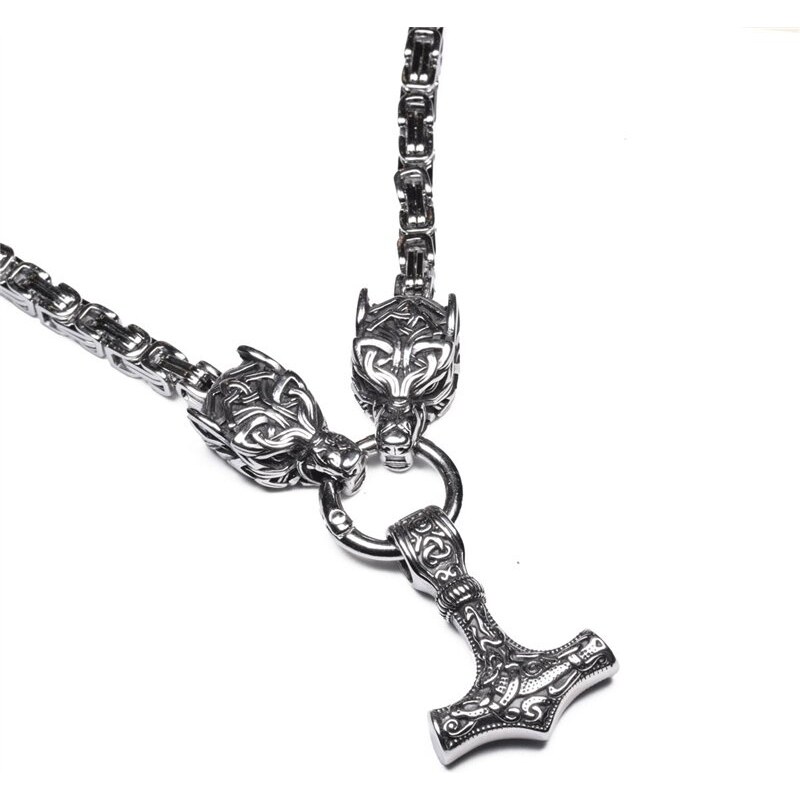 Impress Jewelry Náhrdelník z chirurgickej ocele Thorov reťaz - Mjölnir 66062482