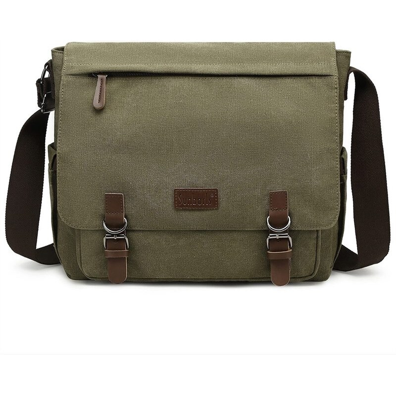 Canvasio plátená crossbody taška Sunborl Zelená 20L 66062496