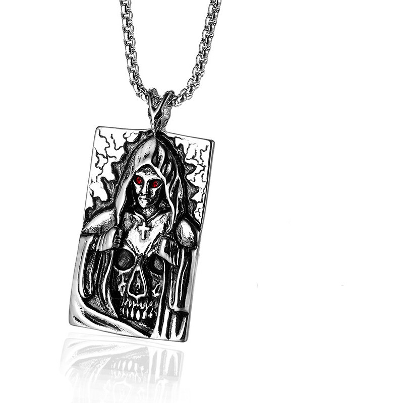Impress Jewelry Obojstranný prívesok z chirurgickej ocele – Smrť a 66062497