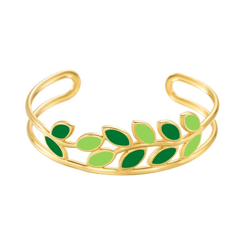 Impress Jewelry Dámsky oceľový náramok Nature Zelený šarm 66062503