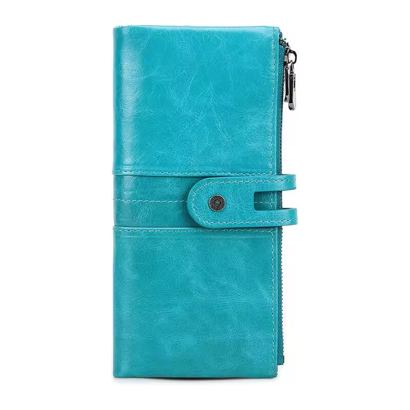 Contacts dlhá kožená peňaženka Gentile Modrá 66062525